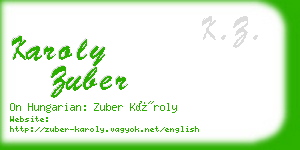 karoly zuber business card